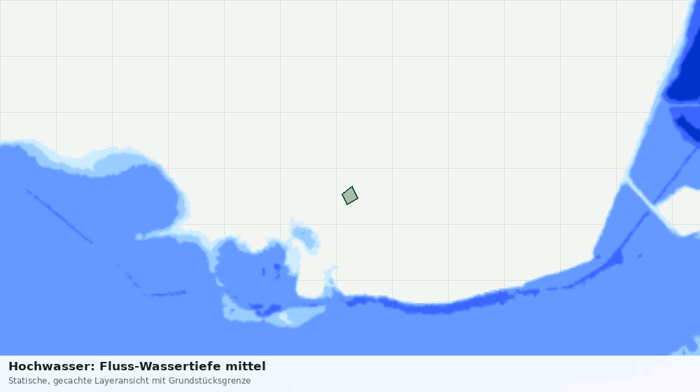Statische Kartenansicht: Hochwasser: Fluss-Wassertiefe mittel