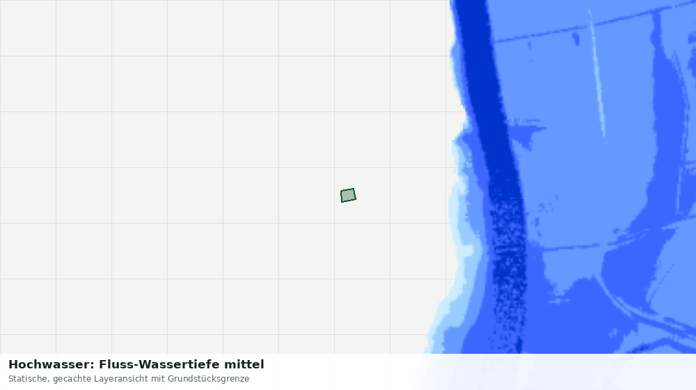 Statische Kartenansicht: Hochwasser: Fluss-Wassertiefe mittel