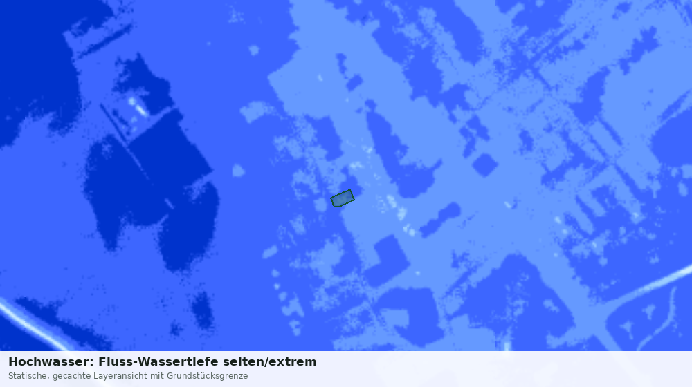Statische Kartenansicht: Hochwasser: Fluss-Wassertiefe selten/extrem