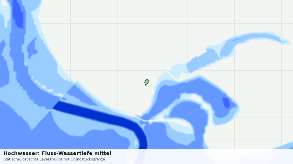 Statische Kartenansicht: Hochwasser: Fluss-Wassertiefe mittel