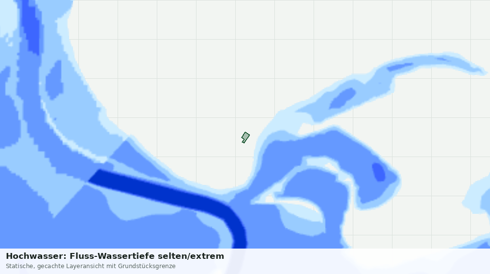 Statische Kartenansicht: Hochwasser: Fluss-Wassertiefe selten/extrem