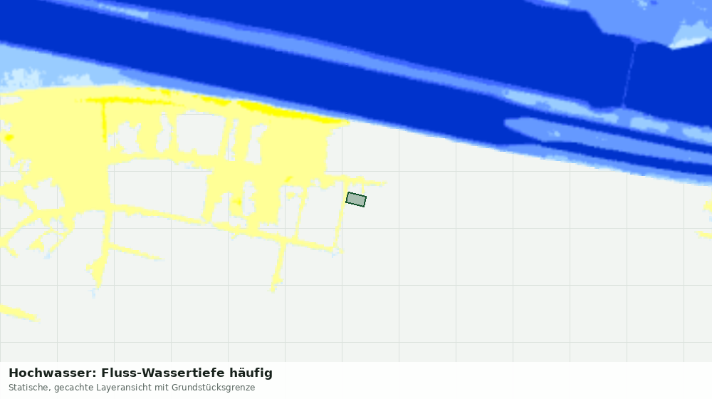 Statische Kartenansicht: Hochwasser: Fluss-Wassertiefe häufig