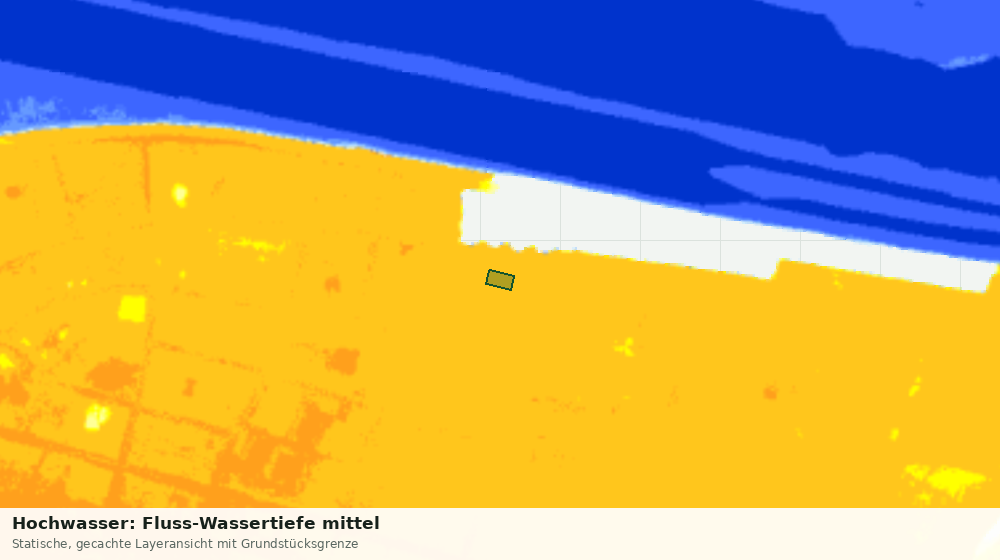 Statische Kartenansicht: Hochwasser: Fluss-Wassertiefe mittel
