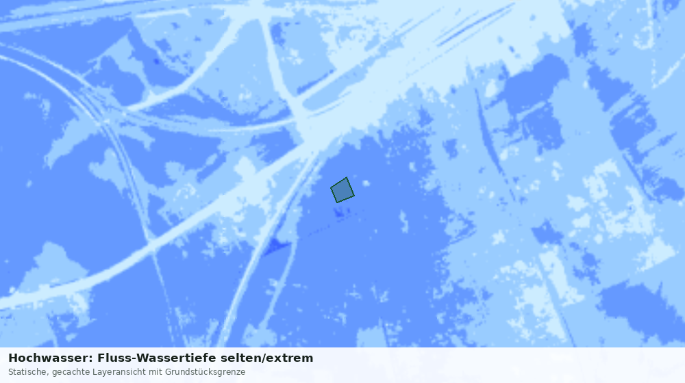 Statische Kartenansicht: Hochwasser: Fluss-Wassertiefe selten/extrem