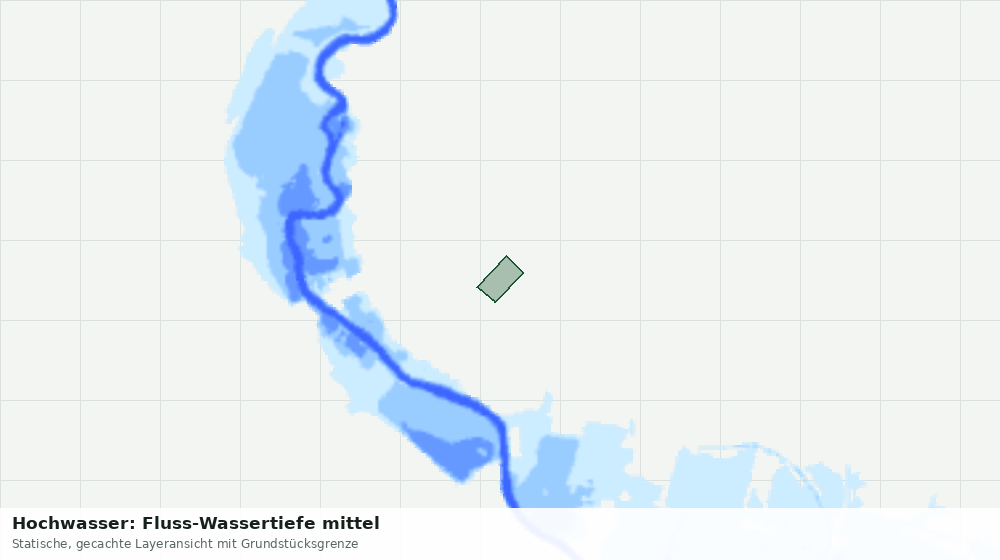 Statische Kartenansicht: Hochwasser: Fluss-Wassertiefe mittel
