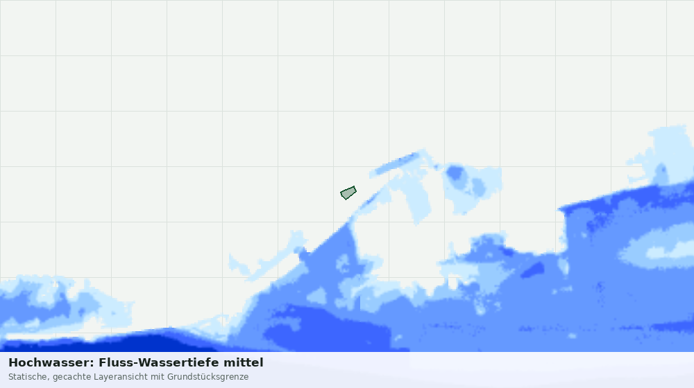 Statische Kartenansicht: Hochwasser: Fluss-Wassertiefe mittel