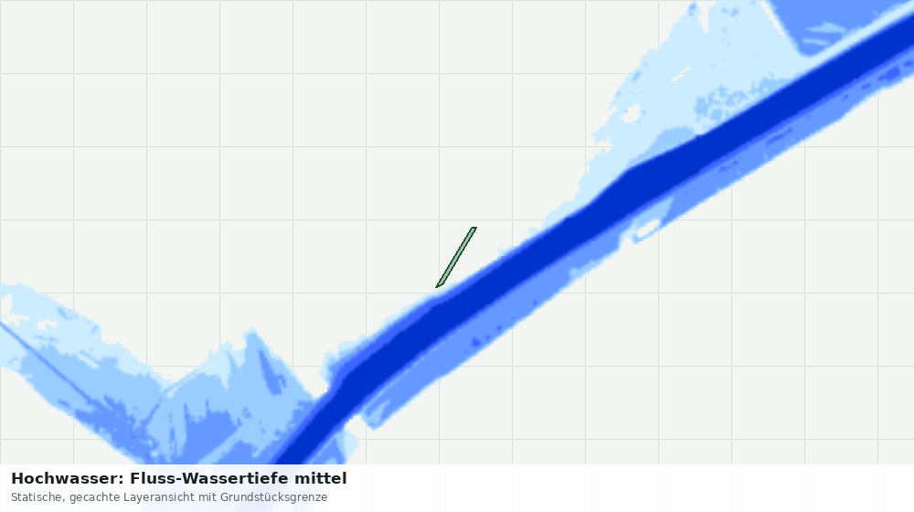 Statische Kartenansicht: Hochwasser: Fluss-Wassertiefe mittel