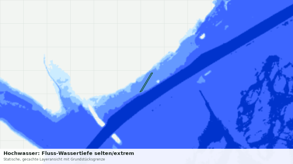 Statische Kartenansicht: Hochwasser: Fluss-Wassertiefe selten/extrem