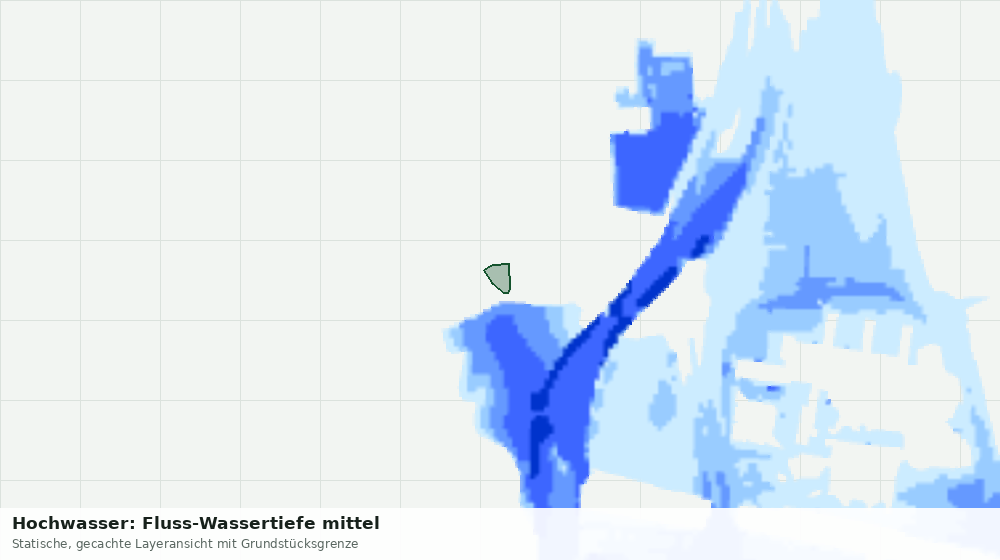 Statische Kartenansicht: Hochwasser: Fluss-Wassertiefe mittel