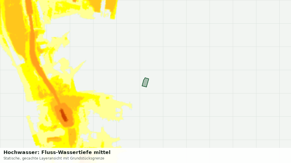 Statische Kartenansicht: Hochwasser: Fluss-Wassertiefe mittel