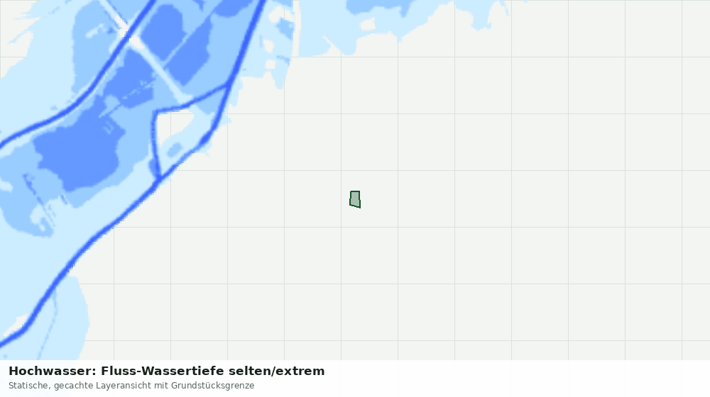 Statische Kartenansicht: Hochwasser: Fluss-Wassertiefe selten/extrem