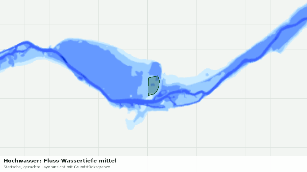 Statische Kartenansicht: Hochwasser: Fluss-Wassertiefe mittel