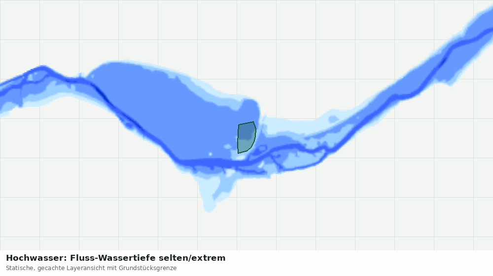 Statische Kartenansicht: Hochwasser: Fluss-Wassertiefe selten/extrem