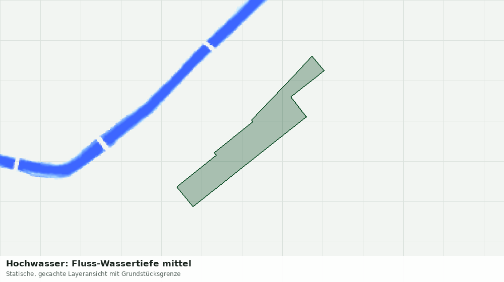 Statische Kartenansicht: Hochwasser: Fluss-Wassertiefe mittel