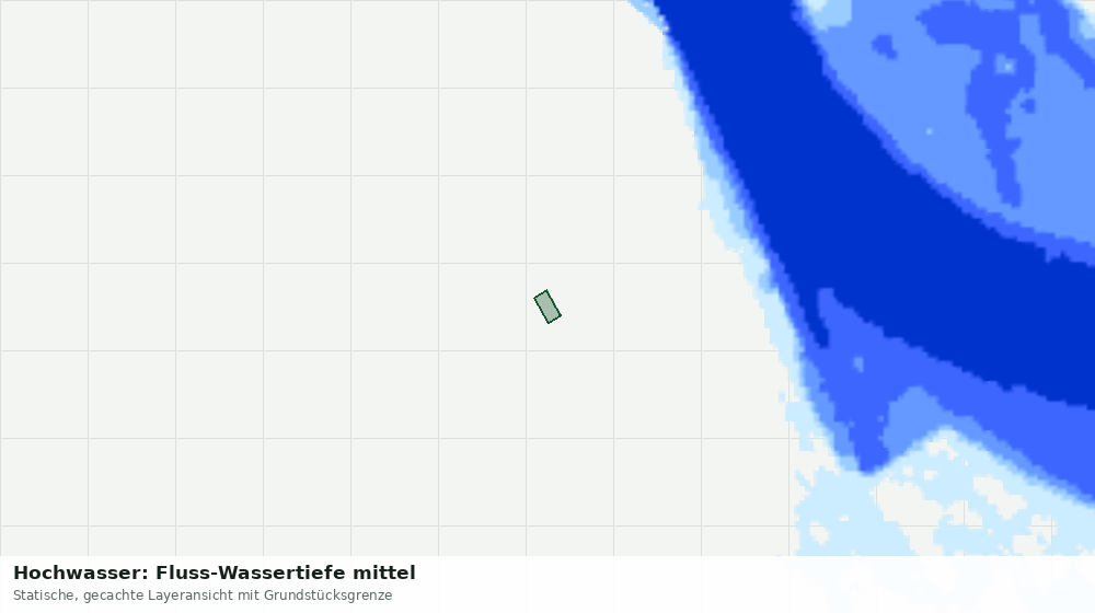 Statische Kartenansicht: Hochwasser: Fluss-Wassertiefe mittel