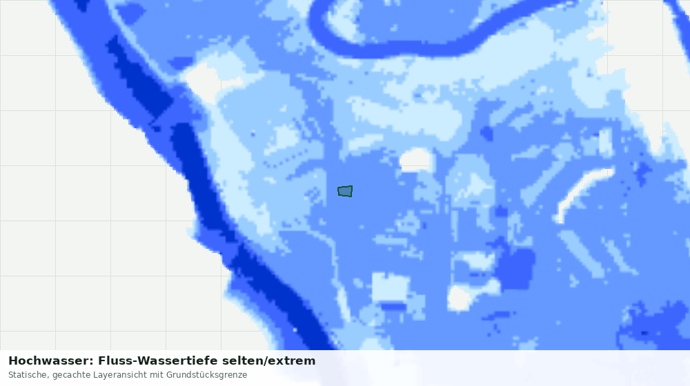 Statische Kartenansicht: Hochwasser: Fluss-Wassertiefe selten/extrem