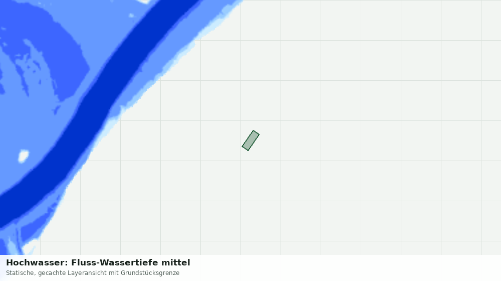 Statische Kartenansicht: Hochwasser: Fluss-Wassertiefe mittel