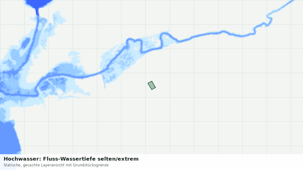 Statische Kartenansicht: Hochwasser: Fluss-Wassertiefe selten/extrem