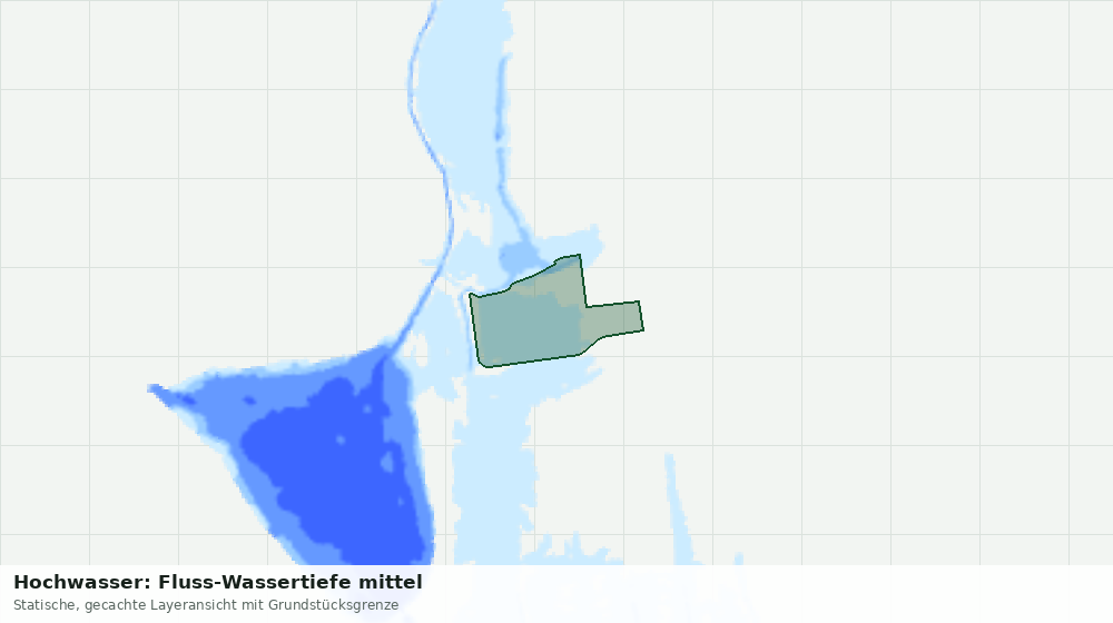 Statische Kartenansicht: Hochwasser: Fluss-Wassertiefe mittel