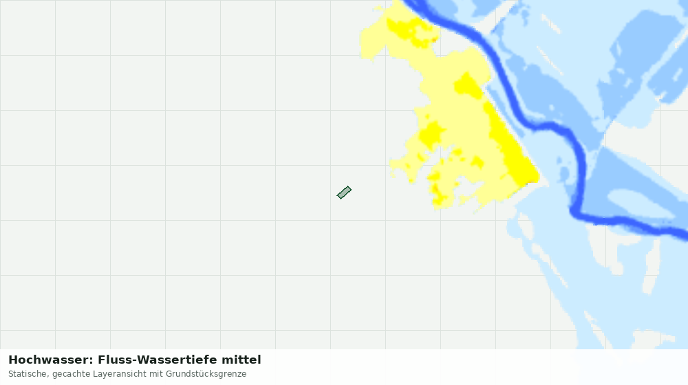 Statische Kartenansicht: Hochwasser: Fluss-Wassertiefe mittel