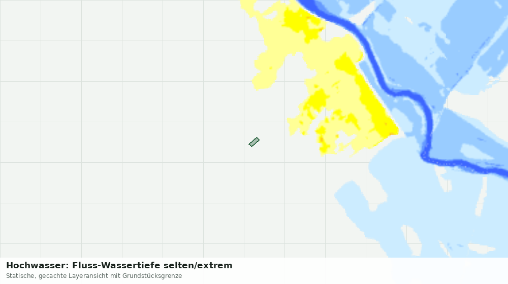 Statische Kartenansicht: Hochwasser: Fluss-Wassertiefe selten/extrem
