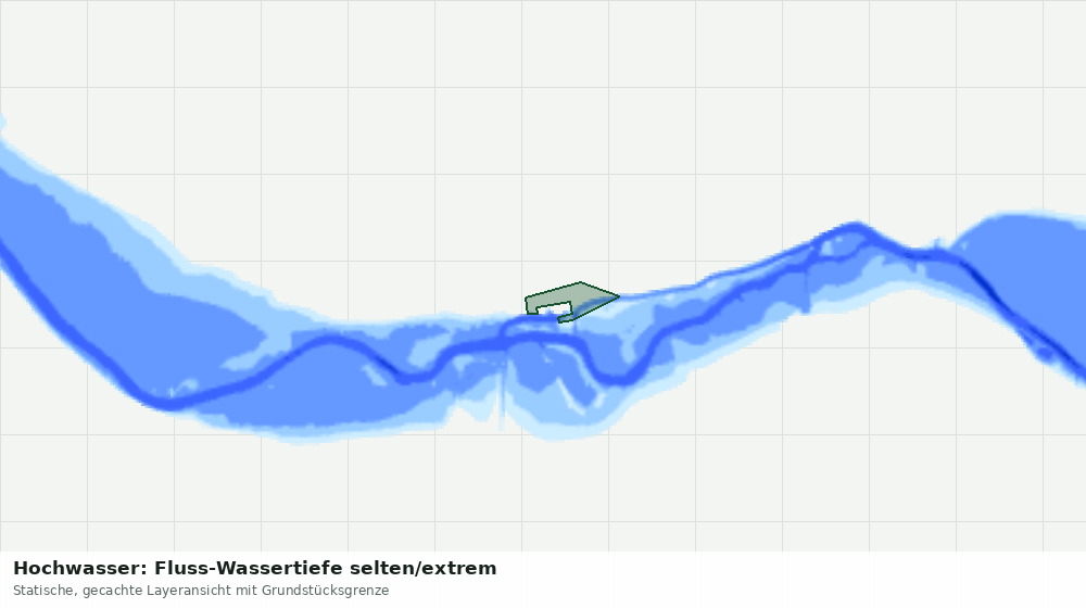 Statische Kartenansicht: Hochwasser: Fluss-Wassertiefe selten/extrem