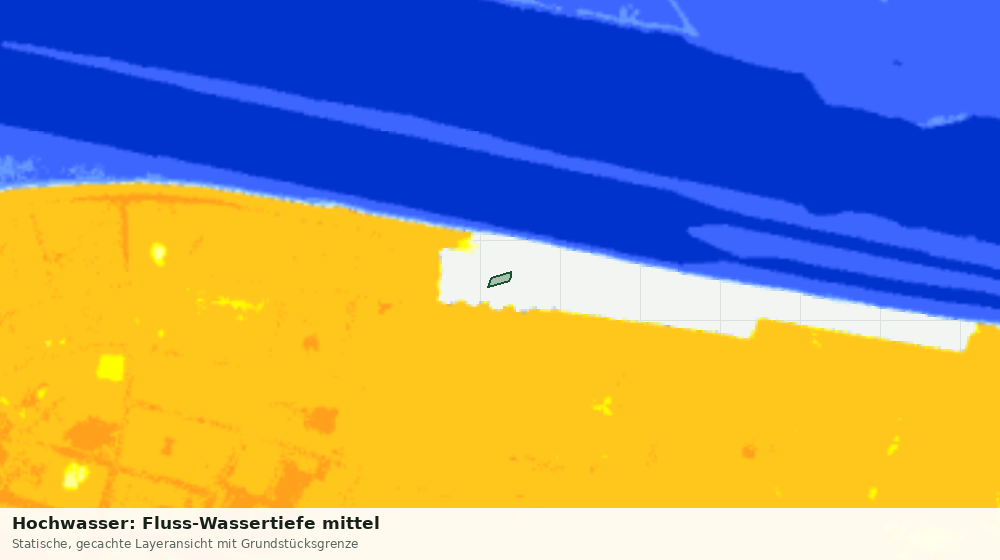 Statische Kartenansicht: Hochwasser: Fluss-Wassertiefe mittel