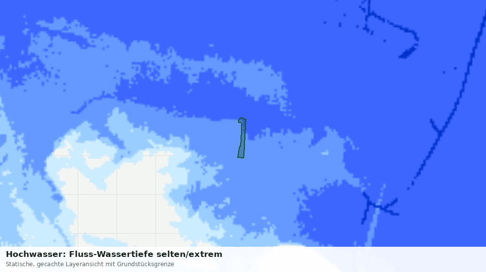 Statische Kartenansicht: Hochwasser: Fluss-Wassertiefe selten/extrem