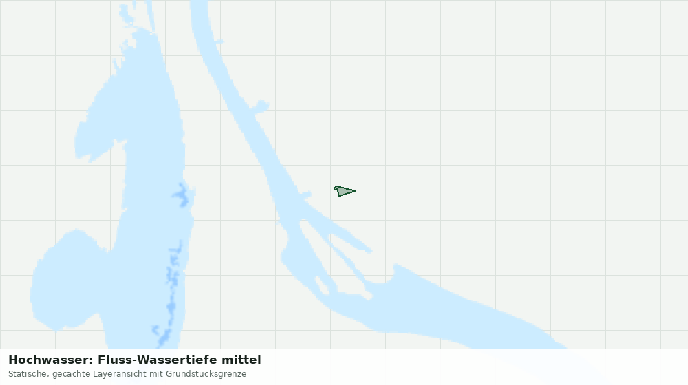 Statische Kartenansicht: Hochwasser: Fluss-Wassertiefe mittel