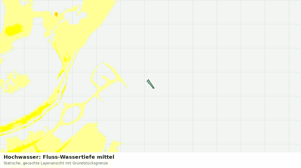 Statische Kartenansicht: Hochwasser: Fluss-Wassertiefe mittel