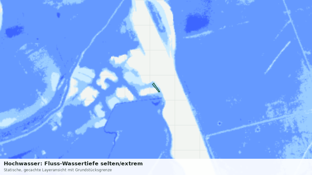Statische Kartenansicht: Hochwasser: Fluss-Wassertiefe selten/extrem