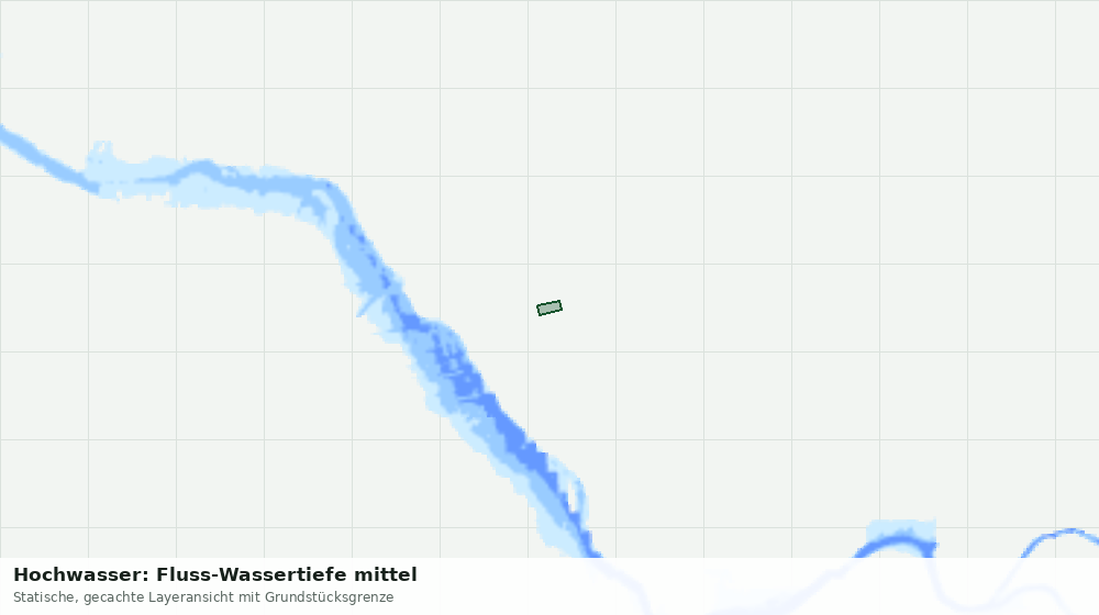 Statische Kartenansicht: Hochwasser: Fluss-Wassertiefe mittel