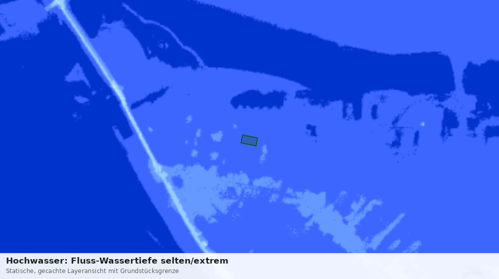 Statische Kartenansicht: Hochwasser: Fluss-Wassertiefe selten/extrem