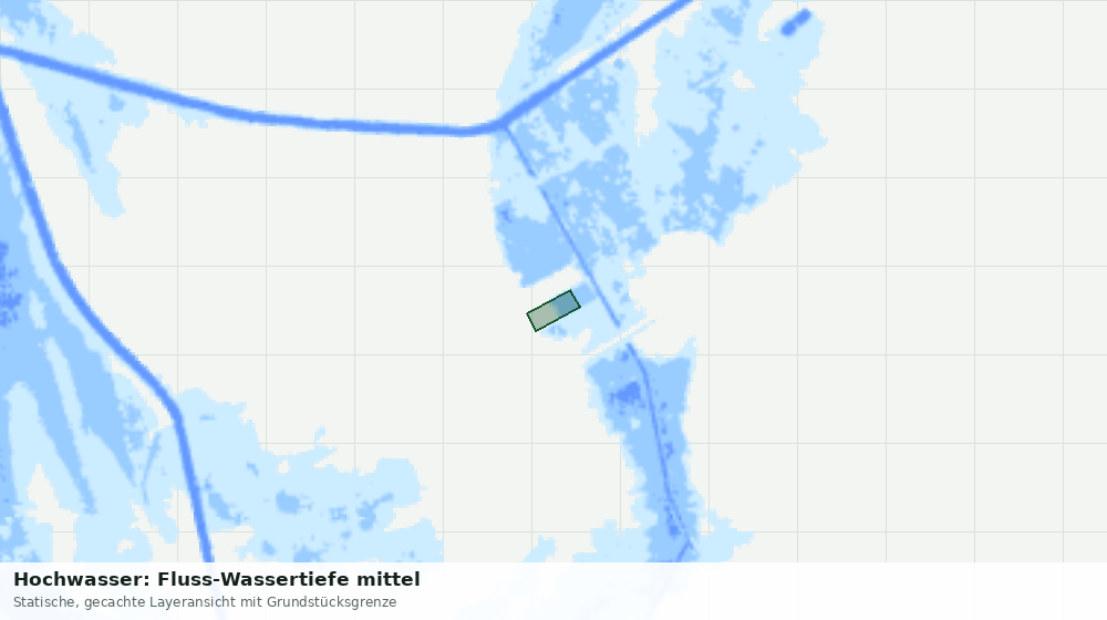 Statische Kartenansicht: Hochwasser: Fluss-Wassertiefe mittel