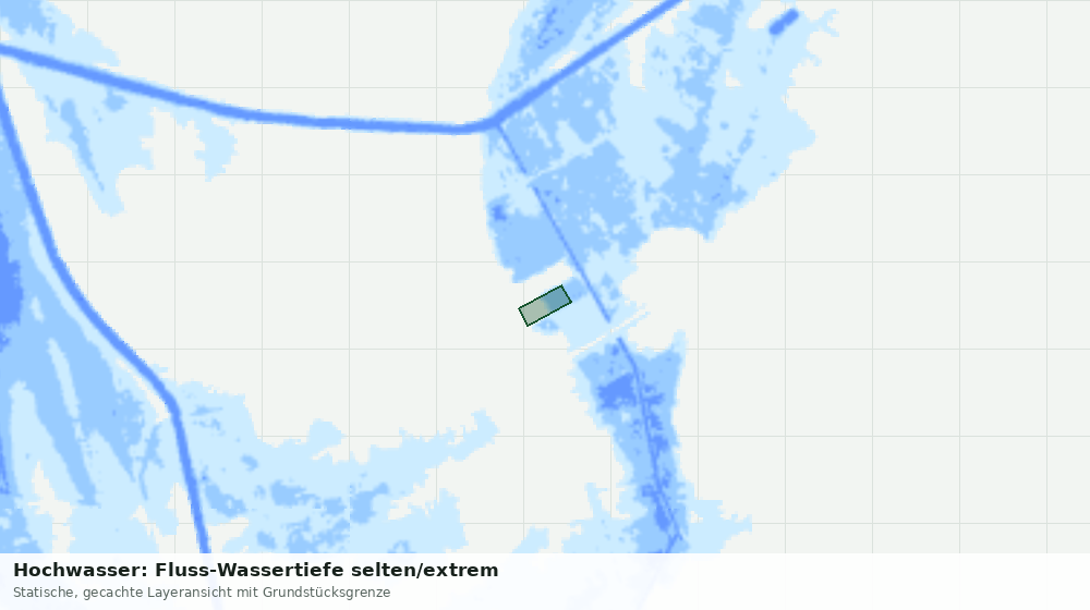 Statische Kartenansicht: Hochwasser: Fluss-Wassertiefe selten/extrem