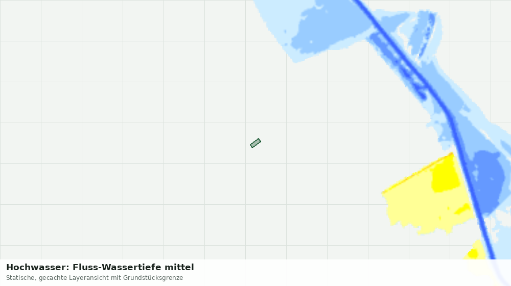 Statische Kartenansicht: Hochwasser: Fluss-Wassertiefe mittel