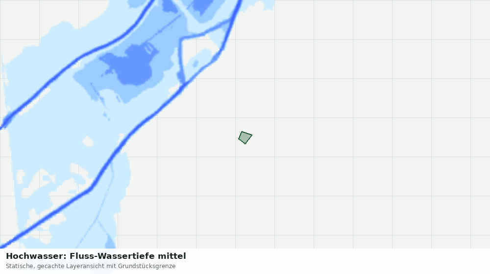 Statische Kartenansicht: Hochwasser: Fluss-Wassertiefe mittel