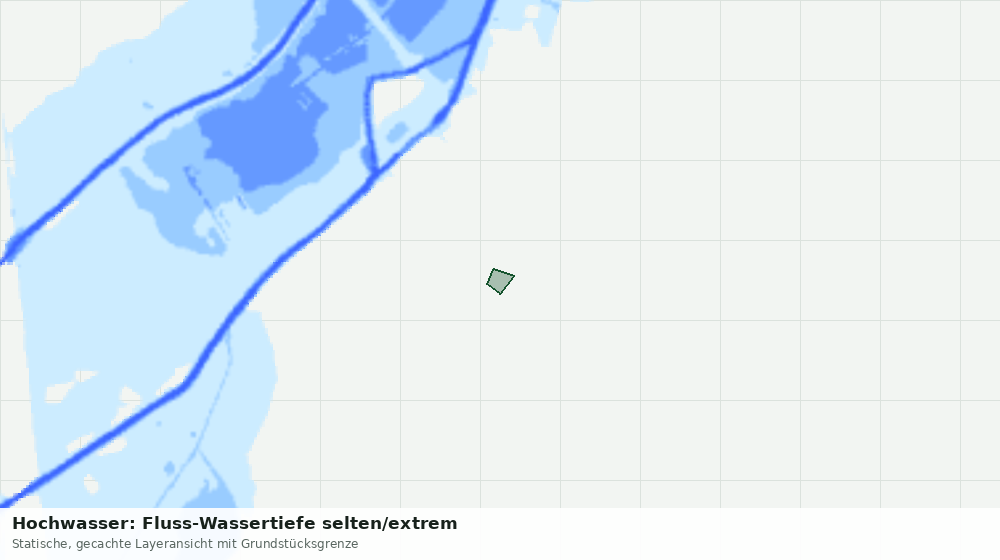 Statische Kartenansicht: Hochwasser: Fluss-Wassertiefe selten/extrem