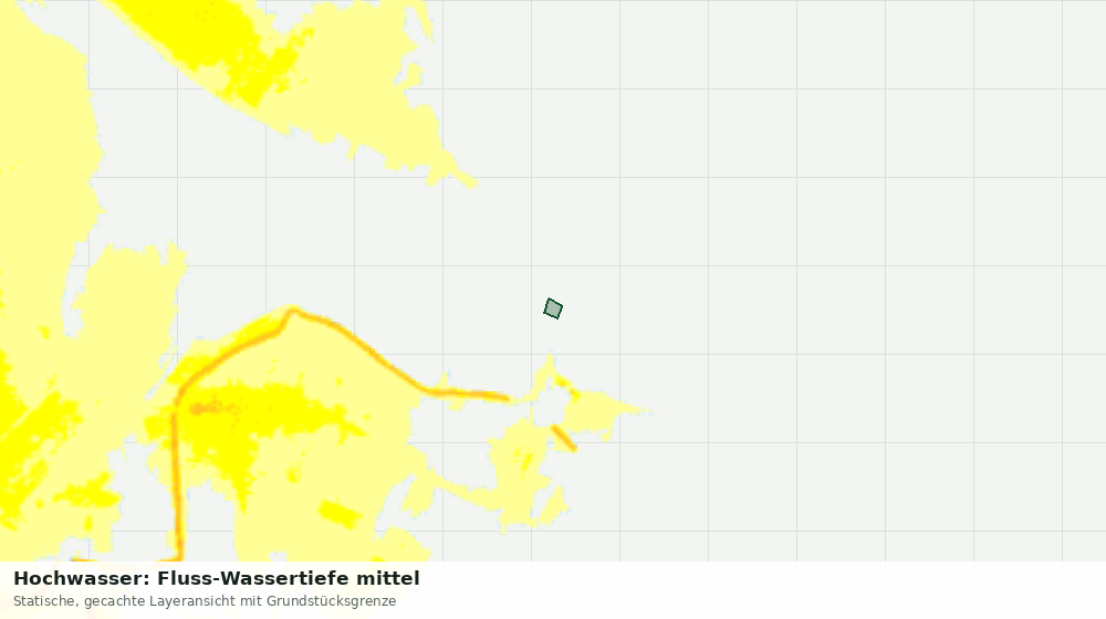 Statische Kartenansicht: Hochwasser: Fluss-Wassertiefe mittel