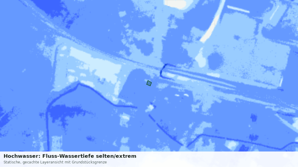 Statische Kartenansicht: Hochwasser: Fluss-Wassertiefe selten/extrem