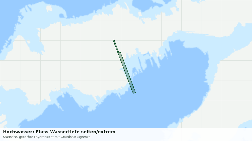 Statische Kartenansicht: Hochwasser: Fluss-Wassertiefe selten/extrem
