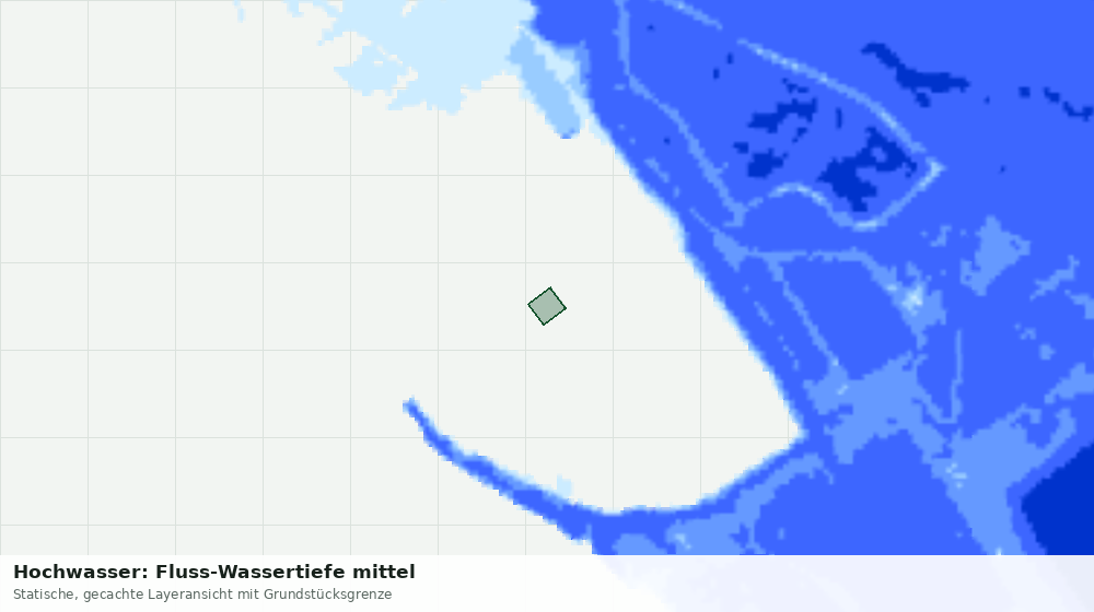 Statische Kartenansicht: Hochwasser: Fluss-Wassertiefe mittel