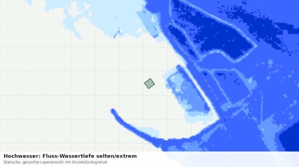 Statische Kartenansicht: Hochwasser: Fluss-Wassertiefe selten/extrem