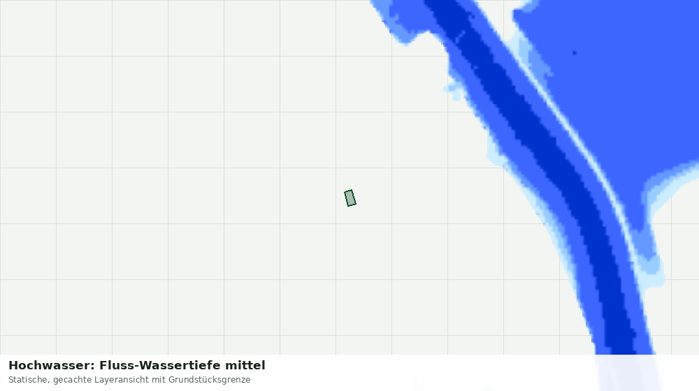 Statische Kartenansicht: Hochwasser: Fluss-Wassertiefe mittel