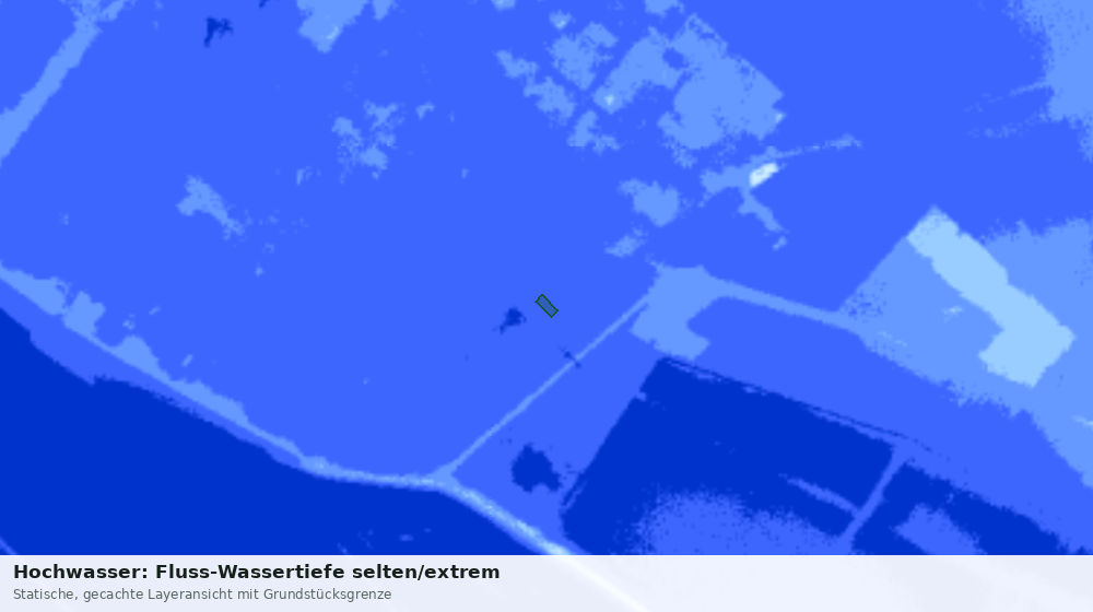 Statische Kartenansicht: Hochwasser: Fluss-Wassertiefe selten/extrem