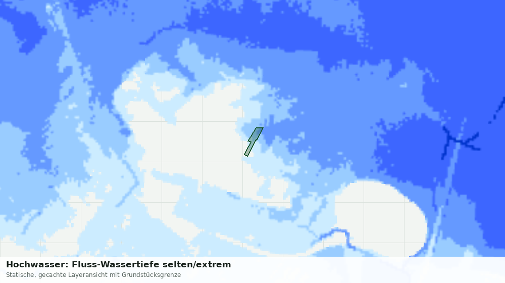 Statische Kartenansicht: Hochwasser: Fluss-Wassertiefe selten/extrem