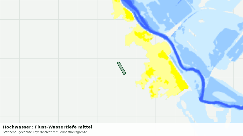 Statische Kartenansicht: Hochwasser: Fluss-Wassertiefe mittel