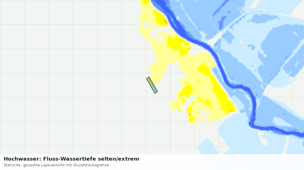 Statische Kartenansicht: Hochwasser: Fluss-Wassertiefe selten/extrem