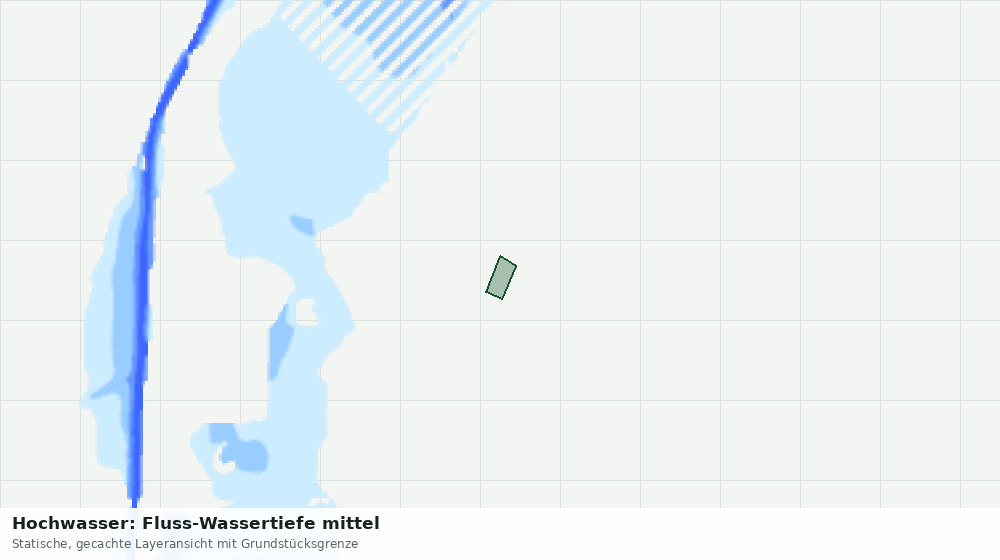 Statische Kartenansicht: Hochwasser: Fluss-Wassertiefe mittel