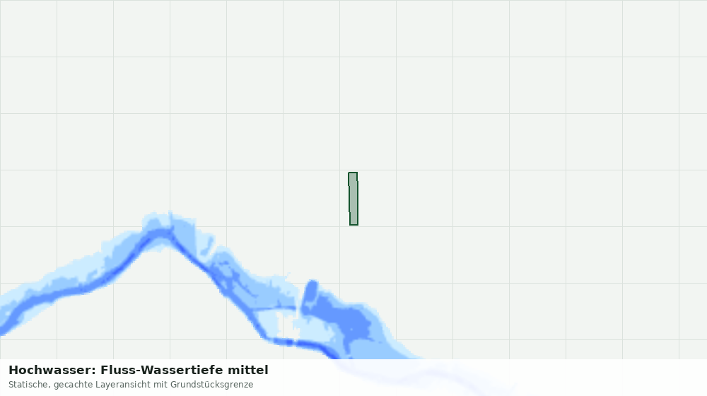 Statische Kartenansicht: Hochwasser: Fluss-Wassertiefe mittel